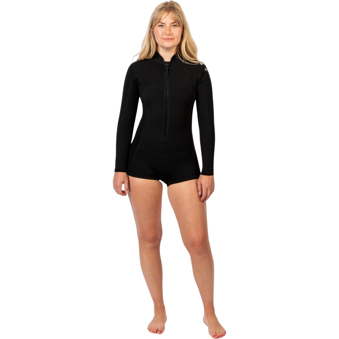 2026 Gul Dames Yulex Luna7 2mm Voorkant Ritssluiting Boyleg Lentepak Wetsuit LA4305-BKBK - Black